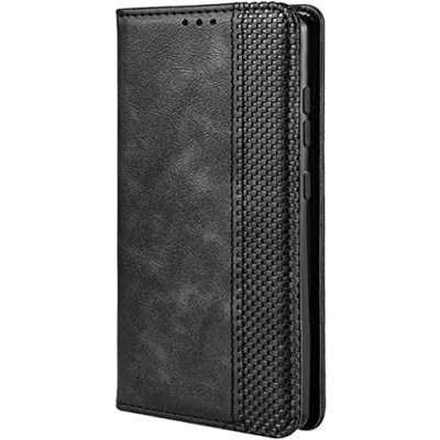 Abbildung von TEYYOS Leder Folio Hülle für Xiaomi 14T Pro, Premium Flip Wallet Tasche mit Kartensteckplätzen, PU/TPU Lederhülle Handyhülle Schutzhülle Schwarz