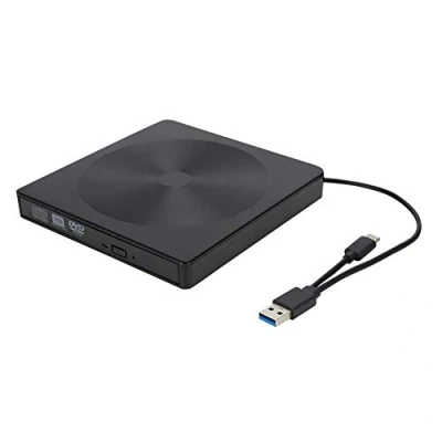 Abbildung von Garsent USB 3.0 Externes CD DVD Laufwerk, Hochgeschwindigkeits Datentransfer Brenner/DVD Reader Writer Ultra Slim für WIN98/ME/2000/XP/VISATA/WIN7/WIN8/MAC OS8.6