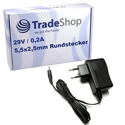 Abbildung von Trade Shop 29V 0,2A Netzteil/Ladegerät/Ladekabel kompatibel mit Rowenta Air Force 18V RH854801/9A4 RH854901/9A0 RH854901/9A1 RH854901/9A2