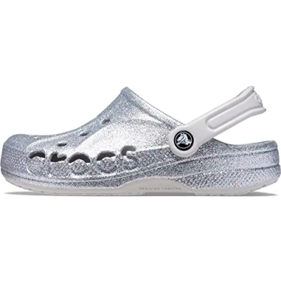 Abbildung von Crocs Unisex Erwachsene Baya Glitter Clog, Silber Glitter, 36/37 EU