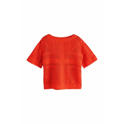 Abbildung von Next Short Sleeve CREW NECK Regular FIT Tshirt print, Damen, Größe: XL, Red bright