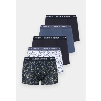 Abbildung von Jack &amp; Jones Jacharvey Trunks 5 PACK Panties, Herren, Größe: Small, Nightshadow blue/night sky