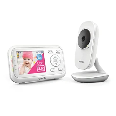 Abbildung von VTech VM3250 Video Babyphone mit Kamera, 300 m Lange Reichweite, 7,1 cm LCD Bildschirm, bis zu 19 Stunden Streaming, Nachtsicht, sichere Übertragung, Temperatursensor, beruhigende