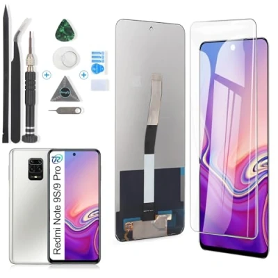 Abbildung von RongZy Kompatibel mit Xiaomi Redmi Note 9S/Redmi 9 Pro Ersatz Bildschirm LCD Display und Touchscreen Digitizer Werkzeugen(Schwarz
