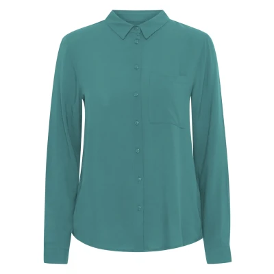Abbildung von ICHI Ihmain SH Hemdbluse, Damen, Größe: 38, Quetzal green