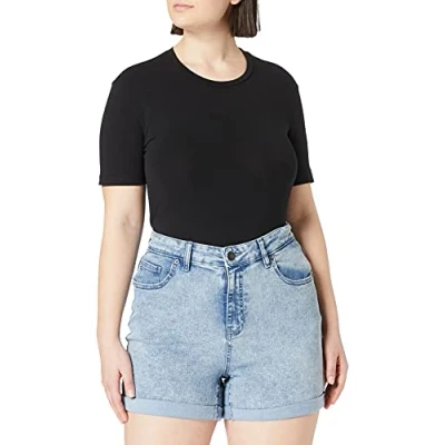 Abbildung von Urban Classics Ladies 5 Pocket Shorts Jeans Shorts, Damen, Größe: 26, Light skyblue washed