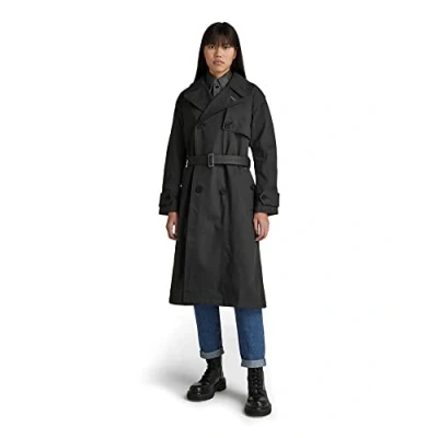 Abbildung von G STAR RAW Damen High Trenchcoat, Blau (raw denim D22012 D189 001), XS