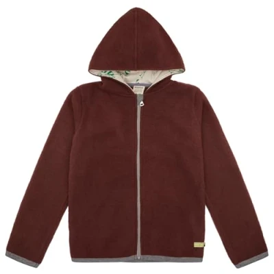 Abbildung von loud + proud MIT Kapuze Fleecejacke für Kinder, Größe: 122/128, Wood