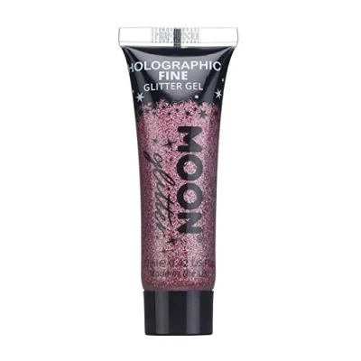 Abbildung von Holographisches Gesichts &amp; Körper Glitzer Gel von Moon Glitter 12ml Rosa Gesichtsfarbe