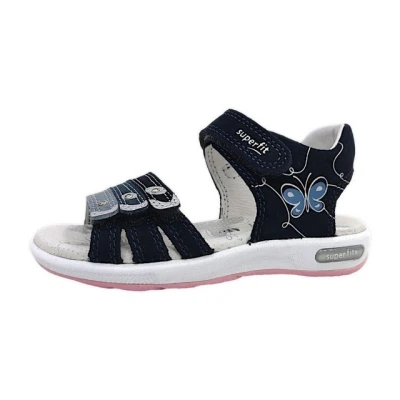 Abbildung von Superfit Emily Riemensandalette für Kinder, Größe: 26, Blau rosa Schuhe
