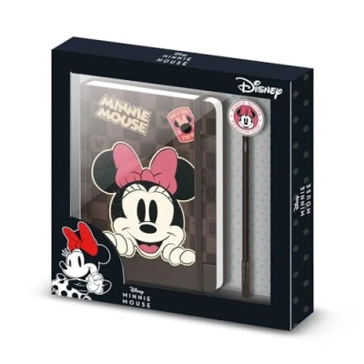 Abbildung von Disney Minnie Maus Journey Geschenkbox mit Tagebuch und Fashion Kugelschreiber, Braun