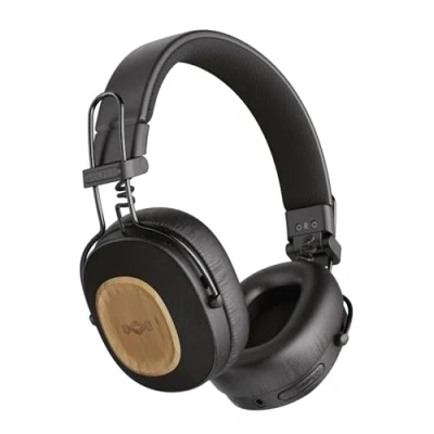Abbildung von Marley House of Positive Vibration Riddim kabellose On Ear Kopfhörer Bluetooth Kopfhörer, 50 Std. Spielzeit, Faltbare mit Mikrofon, USB C Schnellladen, nachhaltige Materialien, Schwarz