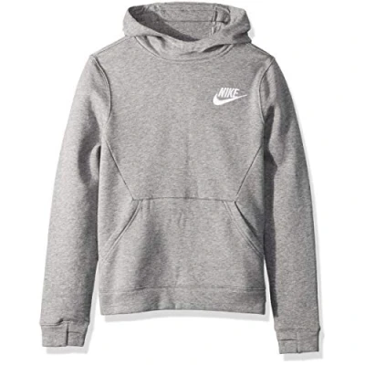 Abbildung von Nike Jungen Club Kapuzenpullover, Carbon Heather/White, 8 9 Jahre
