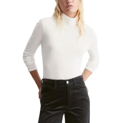 Abbildung von Marc O&#039;Polo Denim Turtleneck Langarmshirt, Damen, Größe: XL, Silky white