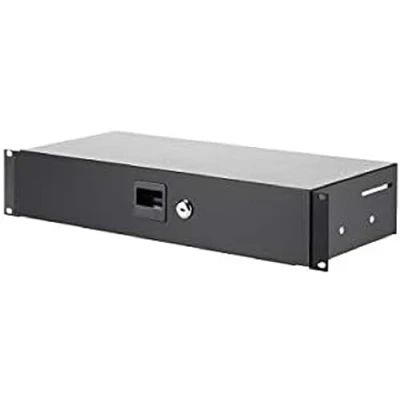 Abbildung von Adam Hall Parts 87402 S 19&quot; Rack Schublade 2 HE Stahl mit 200 mm Tiefe, Schwarz, 87402S