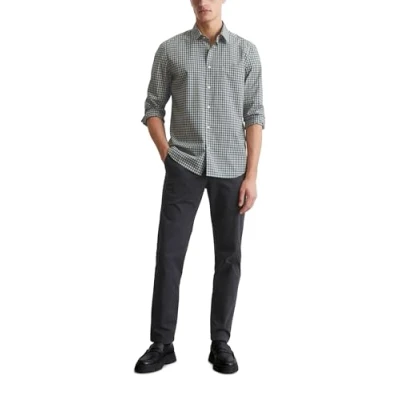 Abbildung von Marc O&#039;Polo KENT Collar LONG Sleeves ONE Rectangular Chest Pocket Round HEM Hemd, Herren, Größe: Large, Blue