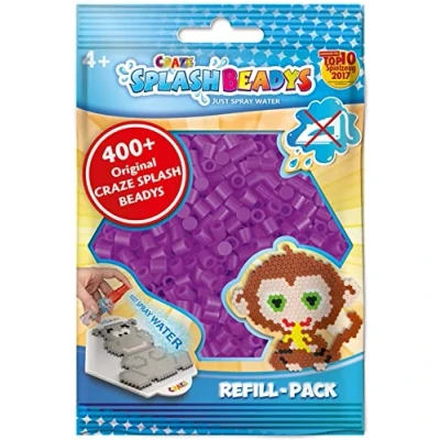 Abbildung von CRAZE SPLASH BEADYS Refill Pack Ersatzperlen violett lila violet Perlen Nachfüllset Bügelperlen ohne Bügeln 11843