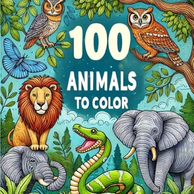 Abbildung von 100 Animals to Color: Coloring book for kids (Coloring Books)