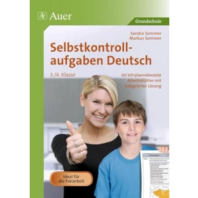 Abbildung von Selbstkontrollaufgaben Deutsch 3. 4. Klasse: 60 lehrplanrelevante Arbeitsblätter mit integrierter Lösung (Selbstkontrollaufgaben Grundschule)