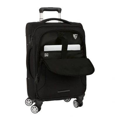 Abbildung von Sevilla FC Business Kabinentrolley, weich, 50,8 cm, Koffer mit Rädern, Sicherheitsschloss, Leichter Koffer, 35 x 20 51 Schwarz, Estándar, Lässig