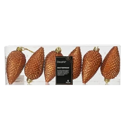 Abbildung von Tannenapfel Plastik d4.5h8 cm m.cdr 6pcs Weihnachten Decoris
