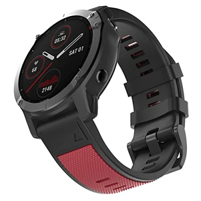 Abbildung von MYSNBKN Armband für Garmin Fenix 5/Fenix 5 Plus/Fenix 6/Fenix 6 Pro/Forerunner 935/Forerunner 945/Approach S60/Quatix 5, 22mm Breite Silikon Quick Fit Uhrenarmband, Mehrfache Farben