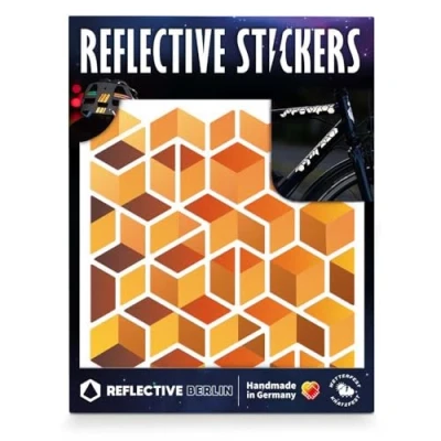 Abbildung von Reflective Berlin Unisex Erwachsene Shapes Reflexaufkleber, Cube Honig, Einheitsgröße