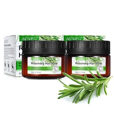 Abbildung von P Beauty Rosmarin Haarmaske Set 2x60g Intensive Haarkur für trockenes, krauses &amp; gefärbtes Haar Rosmarinöl Anti Spliss Haarpflege Rosmarin, erleichtert Kämmen Stylen