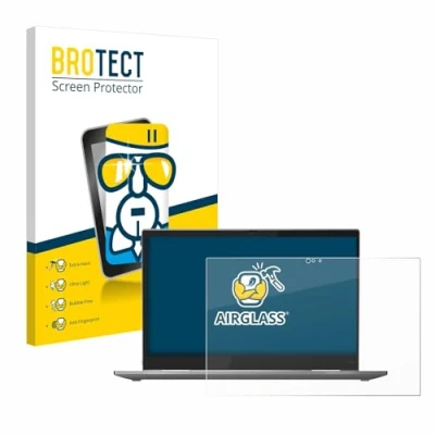 Abbildung von BROTECT Schutzglas für Lenovo ThinkPad X1 Yoga (4. Gen.) Schutzfolie Panzer Folie Glas [Extrem Kratzfest 9H, Anti Fingerprint, Ultra Transparent]