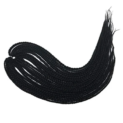 Abbildung von Coolbers 20 Inch Box Braids Crochet Hair Extensions Synthetic Ombre Braiding for Black Women (20 Inch, 1B)