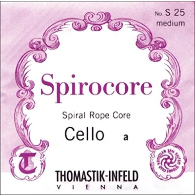 Abbildung von Thomastik Einzelsaite für Cello 4/4 Spirocore C Saite Spiralseilkern, Silber umsponnen, weich