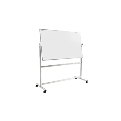 Abbildung von ALLboards Mobiles Whiteboard 120x90cm Magnettafel, Fahrbare Drehtafel, Beidseitig, Magnetisch, Trocken Abwischbar