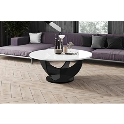 Abbildung von designimpex Couchtisch Design HRC 111 Hochglanz Wohnzimmertisch Rund Tisch 100 cm x 40