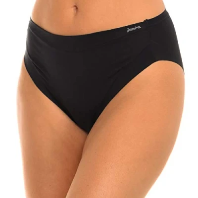 Abbildung von Damen Slip, Stretch Baumwolle, unsichtbar, Schwarz, Größe S bis XL (1031862), Schwarz , L