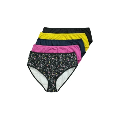 Abbildung von Ulla Popken 5ERPACK Slip, Damen, Größe: 42/44, Black