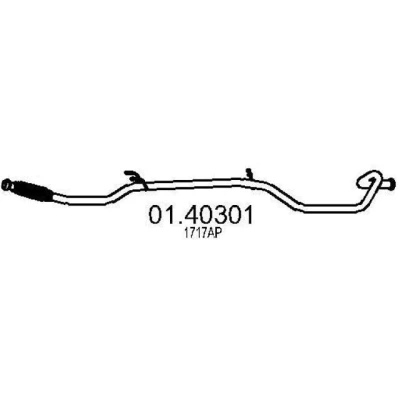 Abbildung von MTS 01.40301 Abgasrohr 2710 vorne für Mittelschalldämpfer PEUGEOT: 206 SW