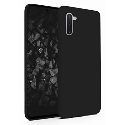 Abbildung von MyGadget Silikon Hülle für Samsung Galaxy Note 10 robuste Schutzhülle TPU Case Slim Silikonhülle Back Cover Ultra Kratzfest Handyhülle in Schwarz
