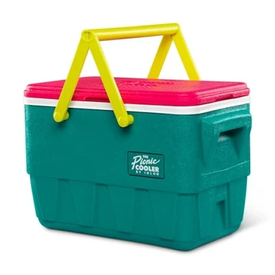 Abbildung von Igloo Retro Picknick Korb, 23 Liter, Passiv Kühlbox im Design der 90er Jahre, für Freizeit, Shopping und Arbeit