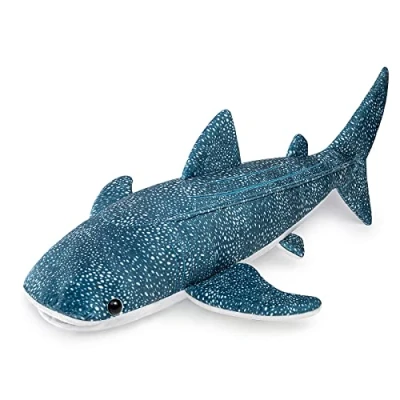 Abbildung von lilizzhoumax blau Walhai plüschtier 82cm/32 Zoll simuliertes Tier Kawaii Kuscheltier realistische Spielzeug für Ozean Tiere Sammeln Geburtstagsgeschenk Kinder Jungen Mädchen