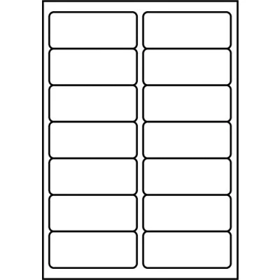 Abbildung von SmithPackaging A4 selbstklebende Adress Etiketten, 14 Etiketten pro Blatt, 100 99,1 x 38,1 mm, 1400