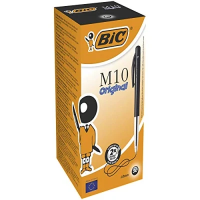 Abbildung von BIC Druckkugelschreiber M10 clic, 0.4 mm, Schachtel à 50 Stück, schwarz