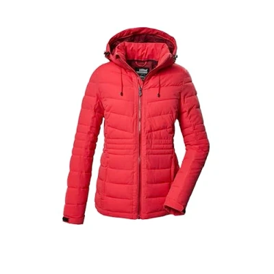 Abbildung von killtec Damen Steppjacke mit abzippbarer Kapuze/Funktionsjacke ist wasserabweisend KOW 10 WMN QLTD JCKT, modern red, 50, 41807 000