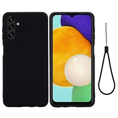 Abbildung von CoverKingz Silikon Handyhülle kompatibel mit Samsung Galaxy A13 5G/Galaxy A04s Slim Handycase Soft Cover Bumper Gummi Hülle Matt Schwarz
