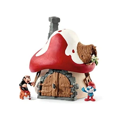 Abbildung von Schleich® Spielfigur Die Schlümpfe Schlumpf Haus mit 2 Figuren