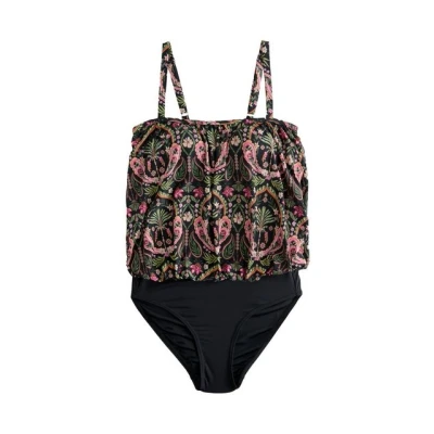 Abbildung von Next Badeanzug, Damen, Größe: 52, Black pink paisley