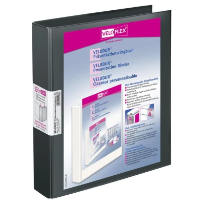 Abbildung von VELOFLEX Präsentationsringbücher 4 Ringe DIN A4 4.6 cm schwarz