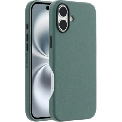 Abbildung von Apple iPhone 16 Plus Hülle MagSafe Kunstleder OtterBox Hard Case/Backcover Handyhülle Grün Shockproof/Stoßfest