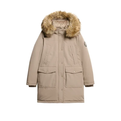 Abbildung von Superdry Steppjacke &quot;EVEREST FAUX FUR PARKA JACKET&quot;, mit Kapuze