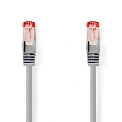Abbildung von Nedis Cat 6 Kabel RJ45 Stecker S/FTP 5.0 m rund PVC Grau Aufhänger