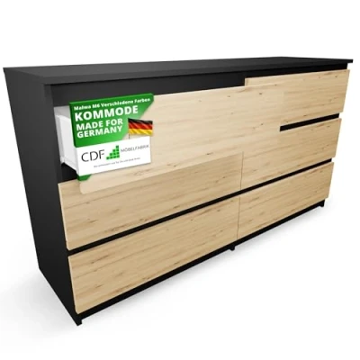 Abbildung von ibonto Kommode Multifunktionales Sideboard für Wohnzimmer, Schlafzimmer